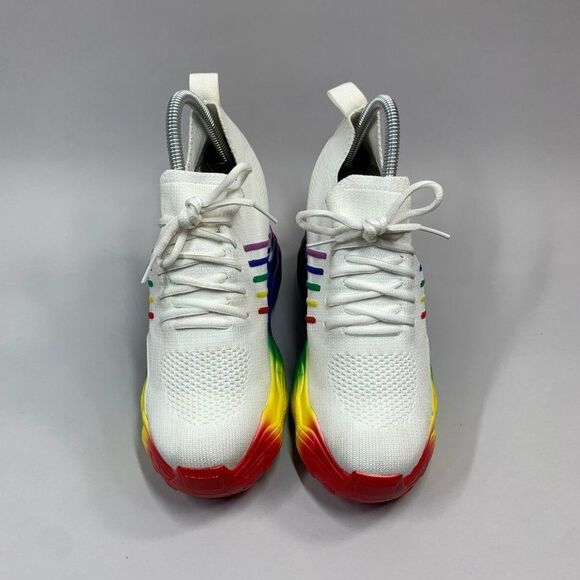 Anthony Wang Shoes Women's‎ 7.5 Rainbow Extra High Hidden Wedge Fashion Sneakers - Picture 4 of 14